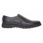 Pantofi barbati casual perforati din piele naturala Bleumarin - GKR506BLUE